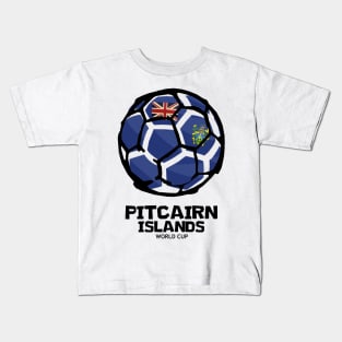 Pitcairn Islands Football Country Flag Kids T-Shirt